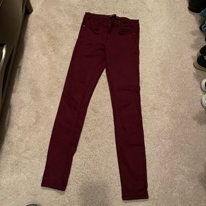 Zara maroon skinny jeans
